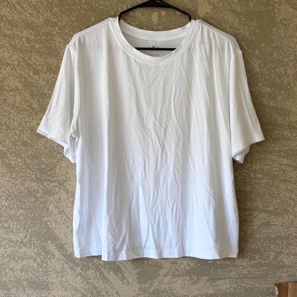 Lou & Grey Essential Modal White Relaxed Tee Size L NWT